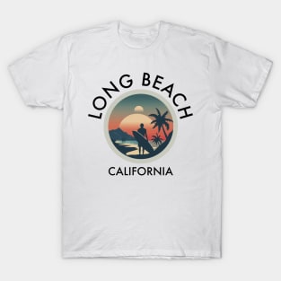 Long Beach - California (with Black Lettering) T-Shirt